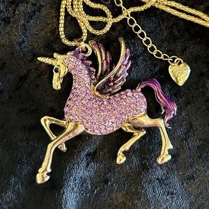 Betsey Johnson Pegasus Pendant Necklace